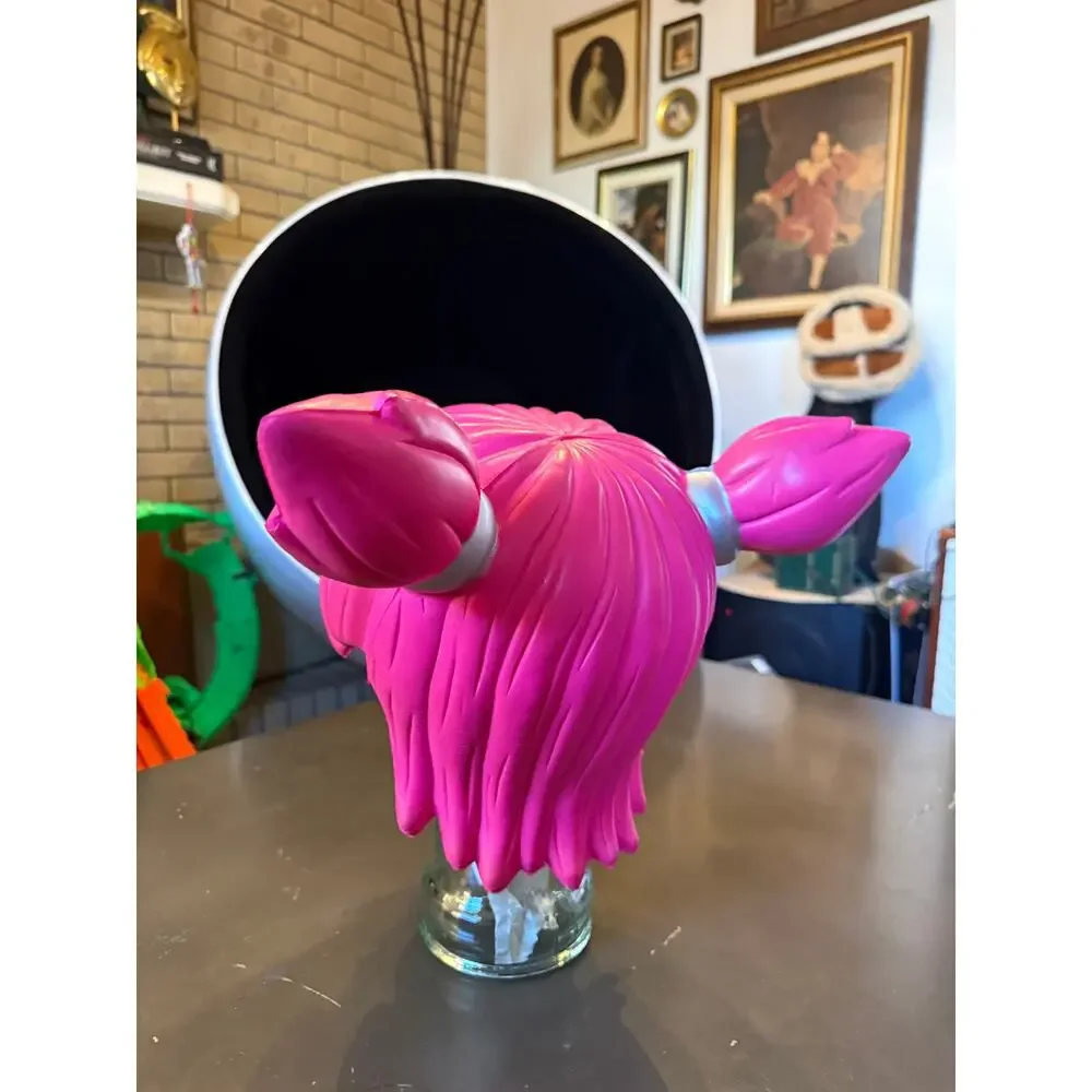 Vintage WIGGIN OUT Hot Pink Foam Pigtails Wig Costume Cosplay Anime Girl